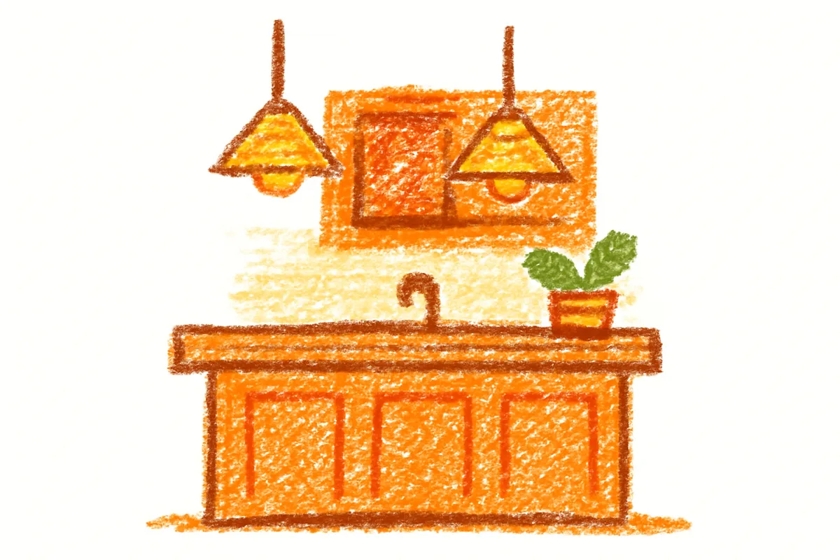 カフェ風キッチンのイメージ