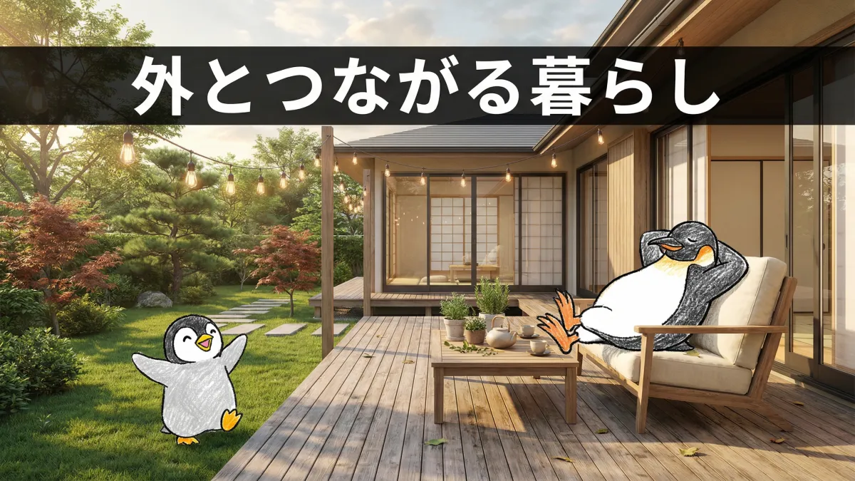 アウトドアリビングのある家|注文住宅で叶える外と繋がる暮らし